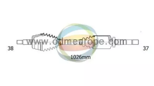 Aandrijfas rechts-voor Volkswagen 7e0407272aq